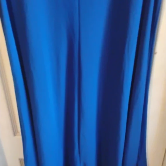 MSK Royal Blue Sleeveless Dress with Gold Ring Detail - Size Large - Picture 4 of 9